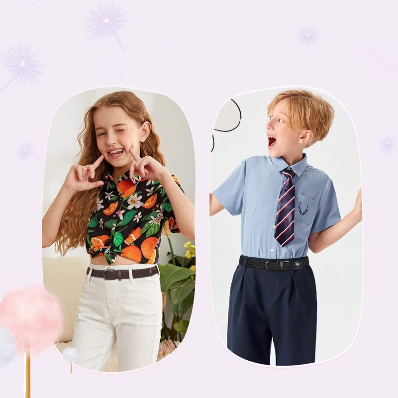 JASGOOD Kids Belt, Children's Mesh Belt, Kids Elastic Belt, Stepless