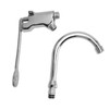 Foot Pedal Control Valve Faucet Stainless Steel Kitchen Sink Water