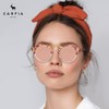 CARFIA Small Pink Mirrored Double Bridge Acetate Sunglasses for Women