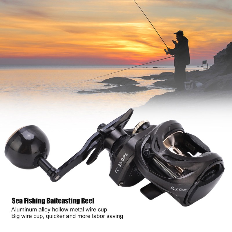 Sea Fishing Baitcasting Reel 9+1BB 6.3:1 16KG Drag Metal Wire