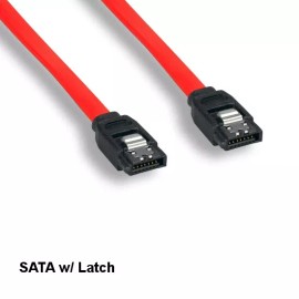 Kentek 1.5 feet Latch SATA Cord 7Pin 6Gbps 180° Connector PC HDD Data Transfer