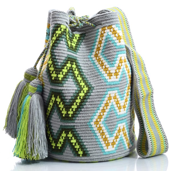 WYOU Designer Collection Wayuu Bag Crochet, Large, Annecy