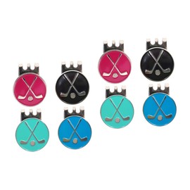 Kisangel 2sets Golf Ball Markers Hat Clip Elegant Golf Hat Clip Ball Marker 4pcs*2