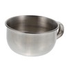WOONEKY Stainless Steel Shaving Soap Bowl Handle Large Capacity Anti-Slip