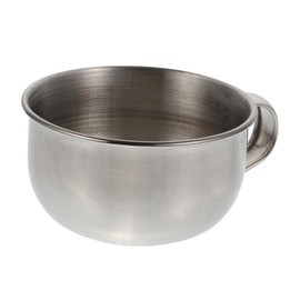 WOONEKY Stainless Steel Shaving Soap Bowl Handle Large Capacity Anti-Slip Design Perfect for Men's Grooming