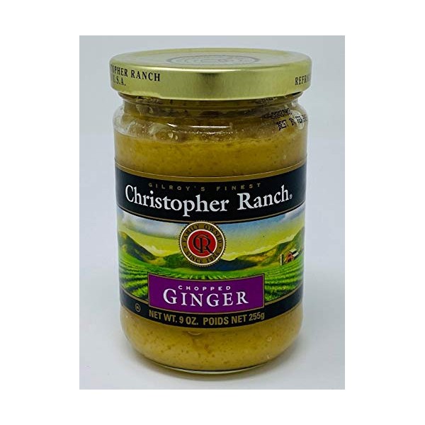 Christopher Ranch - CHOPPED GINGER - 9 oz GLASS JAR