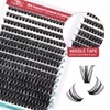 FADVAN False Eyelashes Clusters Pack of 280 60D Mix 9-16