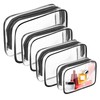 AURUZA 4 Pack Clear Toiletry Bag, Portable Travel Makeup Pouch
