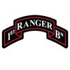 1st Ranger Battalion Scroll Decal 5 Inch Wide - US