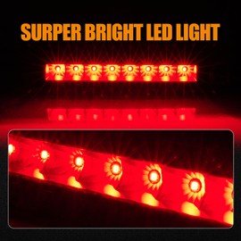 Cxdar Third 3rd Brake Light LED for 2007-2017 Jeep Patriot, High Mount Rear Brake Lights Assembly for 07-17 Jeep Patriot, Waterproof Center Cab Lamp Stop Light (Black)