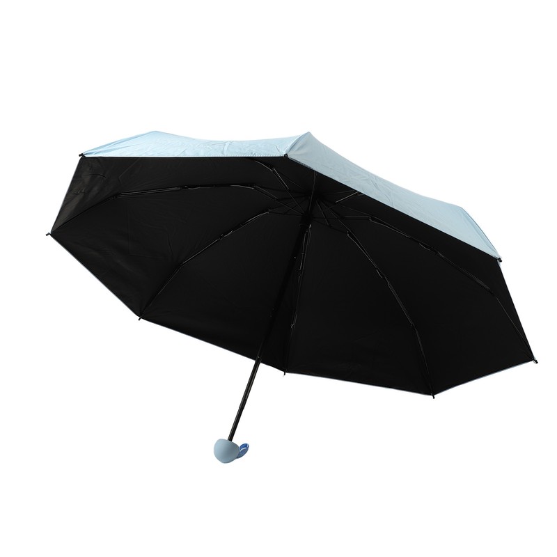 Sun Umbrella Mini Compact Sky Blue Foldable Umbrella for Sunny