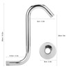 NPT1/2 Shower Arm SShape 8in Stainless Steel Electroplating Shower Head