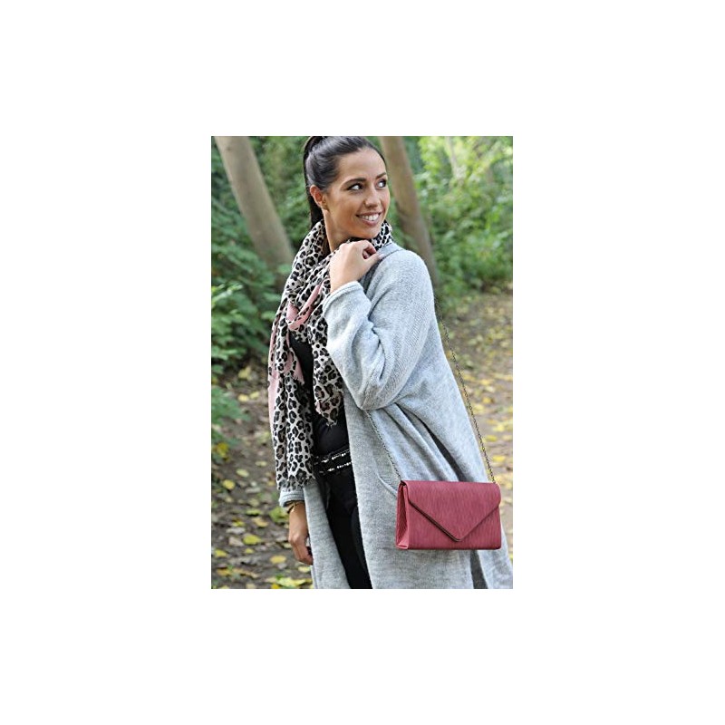 styleBREAKER 01017082 Women's Scarf with Leo Pattern, Coloured Stripes and