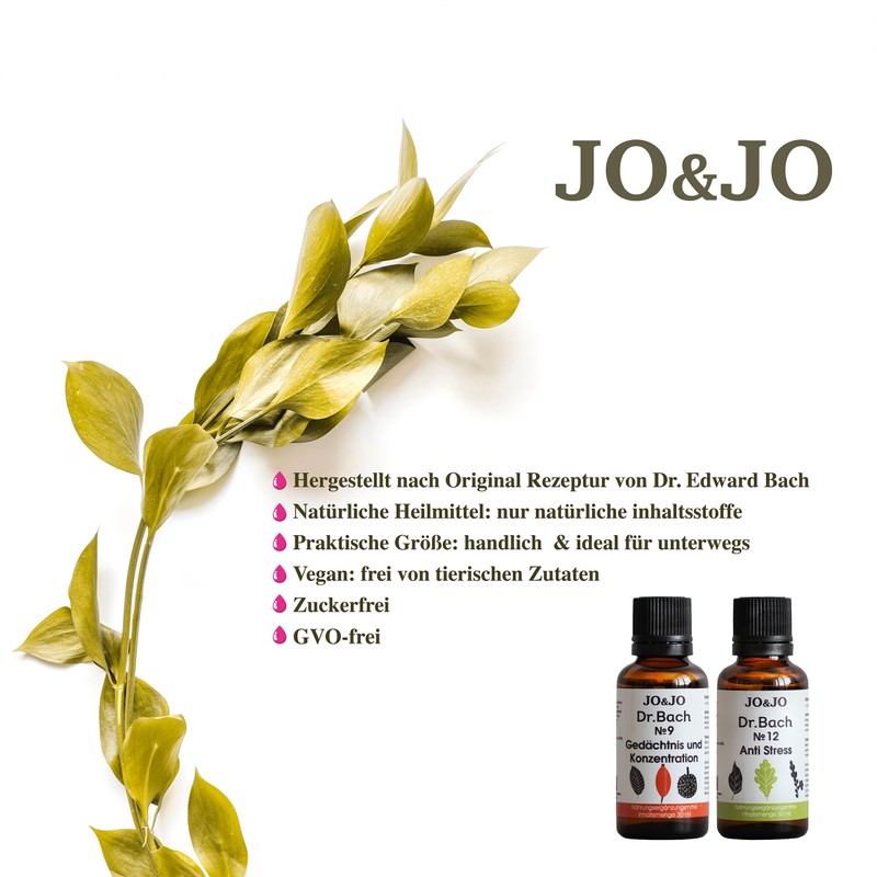 Original Dr. Bach Drops, Bach Flowers, Complete Set Memory and