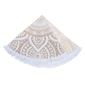 TOVINANNA Towels Tassels Mandala Beach Towel Round for Meditation Rug Yoga Mat Picnic Blanket