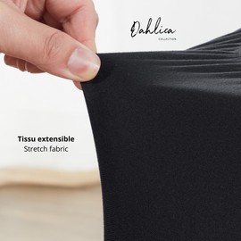 DAHLICA Bed Cover 160 x 200 cm Black - Soft and Stretchy Fabric - Flawless Appearance