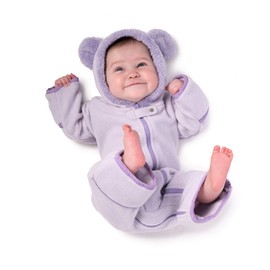 baby deedee Mameluco de Forro Polar para niña, Púrpura/Ombre Force., 18-24 Meses