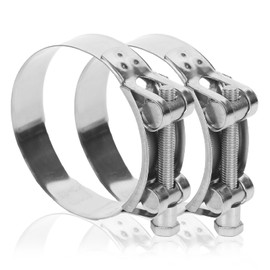 Archnote Muffler Band, Stainless Steel Muffler Band, Pipe Clamp, Silencer, Fixed, Universal, Motorcycle, Car, 2 Piece Set, 2 - 2.2 inches (52 - 55 mm)