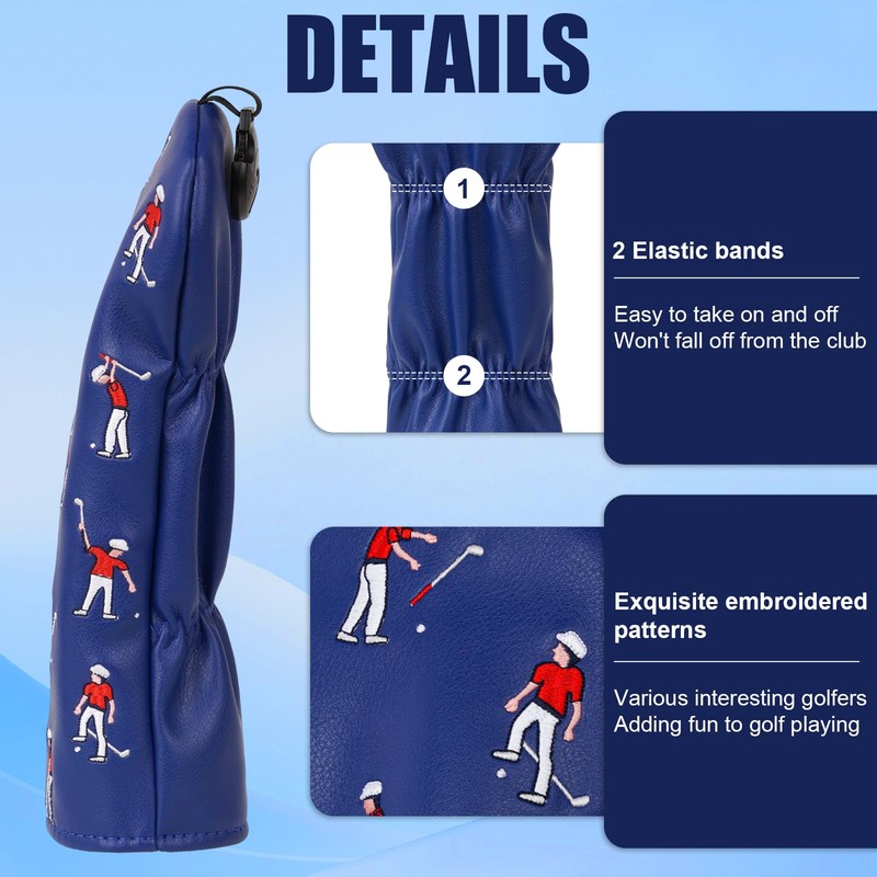 Golf Club Head covers Hybrid Utility Rescue with Interchangeable Number
