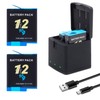 2-Pack Hero 12 11 10 9 Batteries with 3 Channel