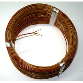 High Temperature K-Type Thermocouple Wire AWG 24 w. Kapton Insulation - 5 yd roll