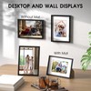 UHOUSEST A4 Picture Frame, 3 Pack Black Wooden Frame for