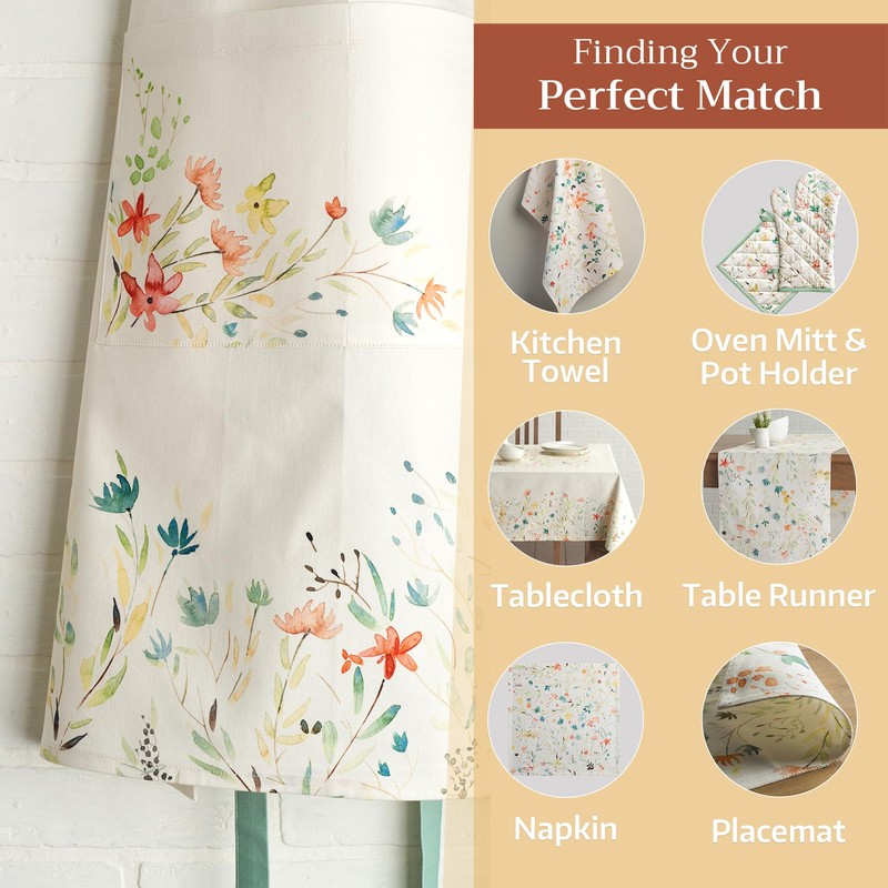 Maison d' Hermine Apron for women with Pocket 100% Cotton