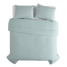 1888 Mills True Comfort Waffle Comforter Set, King - Aqua