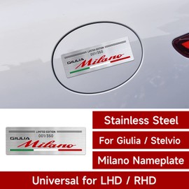 Badge Sticker Special Limited Edition Milano Edition Logo Decoration Compatible with Alfa Romeo Giulia Mito Stelvio GT 147 156 159 166 Car Styling (A)