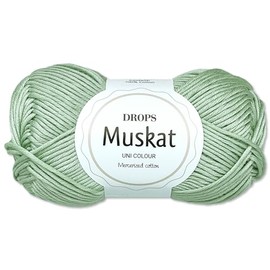 Frida's Wollhaus Drops 50 g Nutmeg Cotton Knitting Crochet Wool Yarn Mercerised 45 Colours (20 | Light Mint)