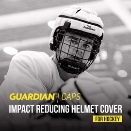 Guardian Cap - Soft-Shell Helmet Cover for Hockey - Reduces Impact and Protects Helmets - One Size Fits All for Youth, High School and College Programs - White