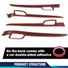PIT66 Inner Door Handle Trim Cover Strip Red Gloss Carbon