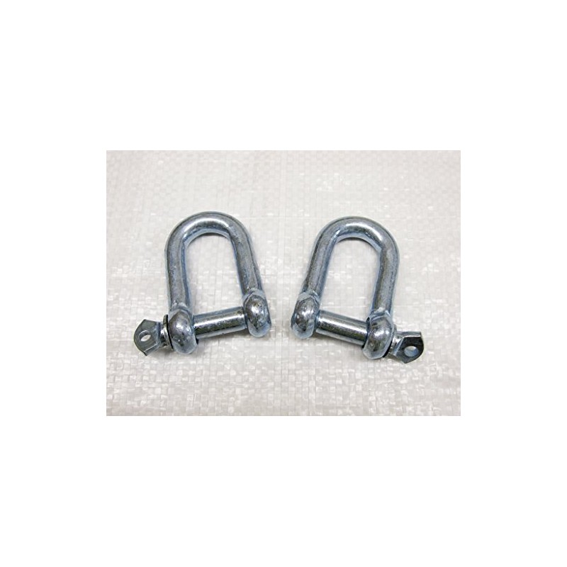x2 8MM Galvanised Steel Commercial Dee Shackles