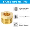 PATIKIL Brass Hex Bushing, 2Pcs 1/2" NPT Female x 1"