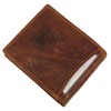 GoBago Men's Leather Wallet RFID Protection Wallet, brown, Vintage