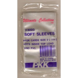 LOT of 8- Soft Sleeves Tall Cards 2 1/2" x 4 3/4" 100 ct Pack