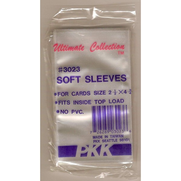 LOT of 8- Soft Sleeves Tall Cards 2 1/2" x