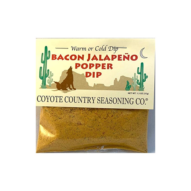 Coyote Country's Bacon Jalapeno Popper Dip Mix (3 Pack)