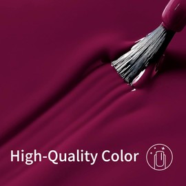 Firedeep Jelly Plum Red Gel Nail Polish, 16ML Rose Red Large Bottle UV/LED Soak Off Pitaya Dragon Fruit Color Gel Polish for Nail Art DIY Manicure at Home 1Pcs