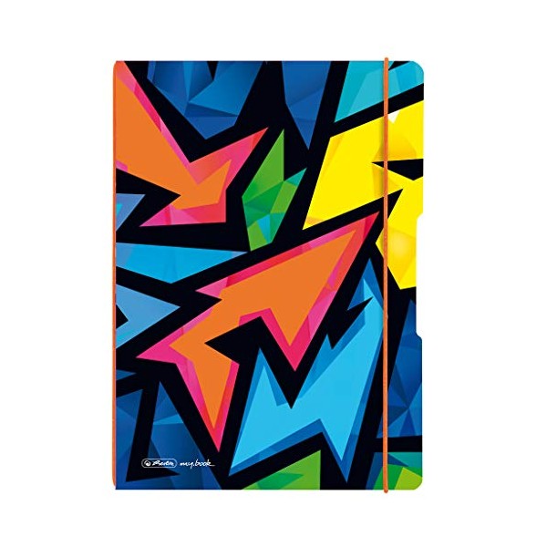 Herlitz 50027378 Flex Notebook with Removable Cover A4 2 x 40 Sheets Neon Art Motif