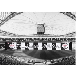 Eintracht Frankfurt, Frankfurt Girl's Fan Scarf, Bar Scarf 80s Logo Stadium Scarf, Black, white, Unit size