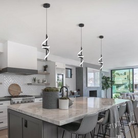 CANEOE Black Pendant Light Fixtures, Adjustable Modern Pendant Lights for Kitchen Island Small Pendant Lighting for Kitchen Island Dining Room Bar Living Room Bedroom Hanging Light Fixtures,1 Pack
