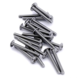 M6 (6mm x 35mm) Flanged Hex Socket Button Machine Screw (Bolt) - Stainless Steel (A2) (Pack of 20)