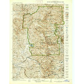 YellowMaps Rocky Mountain National Park CO topo map, 1:125000 Scale, 30 X 30 Minute, Historical, 1919, Updated 1937, 21.9 x 17 in - Tyvek