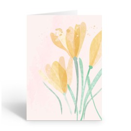 Stonehouse Collection | Yellow Flower Note Cards | Floral Watercolor Note Cards | Set of 10 (Yellow Poppies)