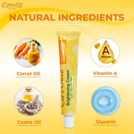 carotis Skin Brightening Cream - 1 fl oz / 30 ml - Hyperpigmentation Cream For Face, Body, Hands, Elbows, Knuckles