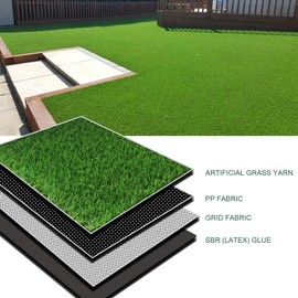 Artificial Grass Turf Lawn Customized Size 9 x 10 Feet, 0.7" Indoor Outdoor Garden Lawn Landscape Synthetic Grass Mat Fake Grass Rug