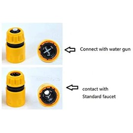 ZHIHUI Hose Connetor, Hose End Quick Connect fitting, Gardening Watering Car Washing Hose Quick Connector, 1/2" Hose Pipe Quick Connector + Faucet Adapter - 3 pack