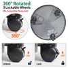 3 Pack 13 inch Plant Caddy with Lockable Wheels, Drainage
