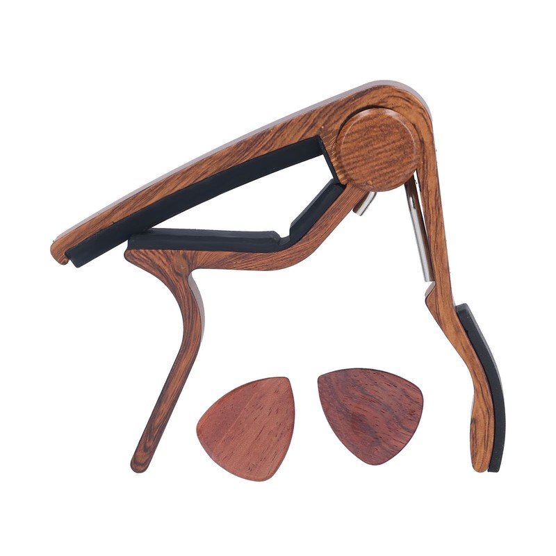 Guitar Capo Small Portable Noiseless Silicone Pad Spring Loaded Capo